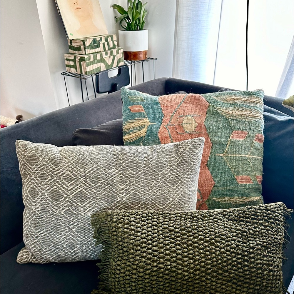 Patterned Designer Lumbar Pillow - Picture 3 of 3